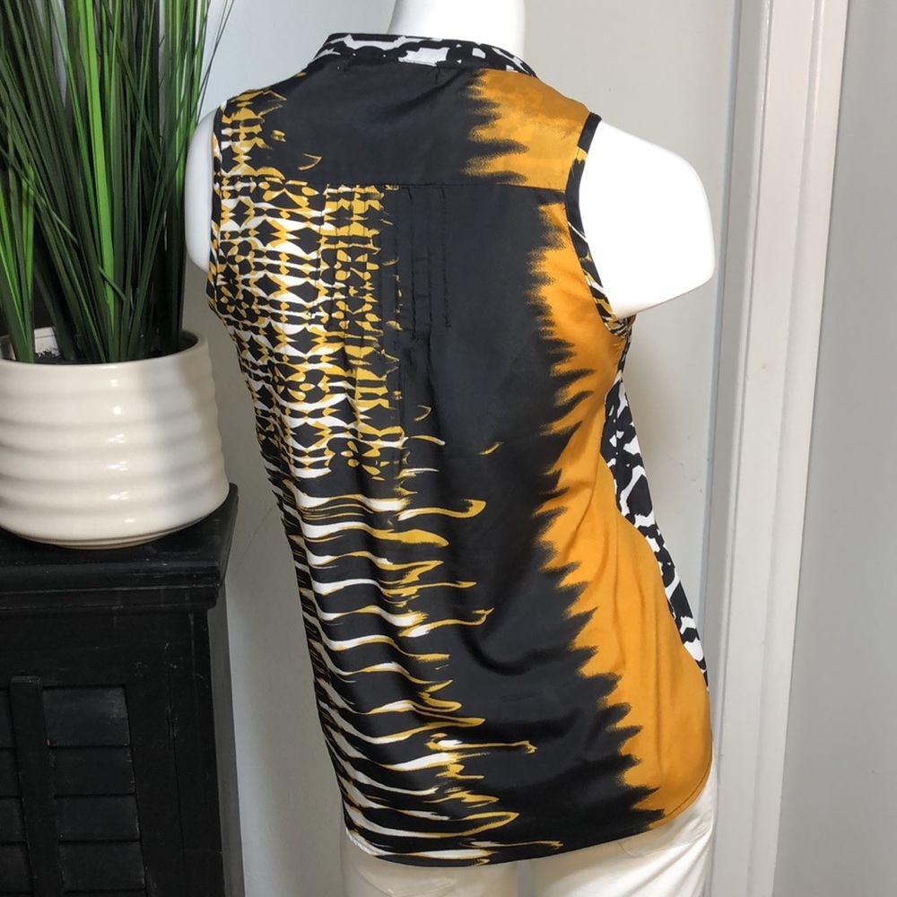 PJK Patterson J. Kincaid Indie Boho Print Sleeveless Top Blouse Sz S‎